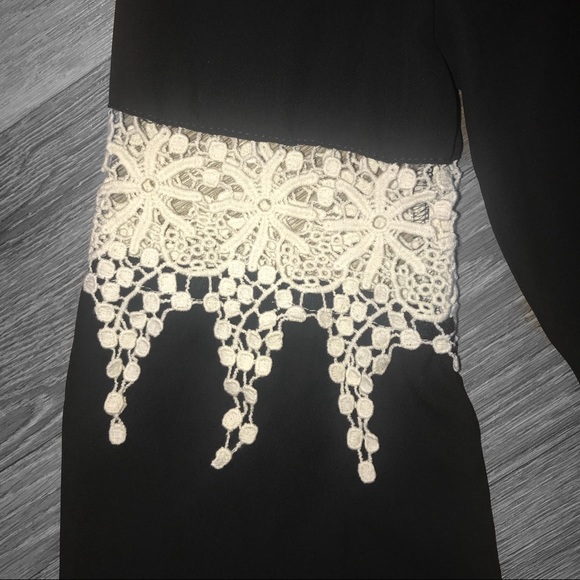 Altar’d State | Black Tunic/ Dress w/ Crochet Lace - Picture 2 of 5
